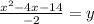 \frac{x^{2}-4x-14}{-2}=y
