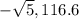 -\sqrt{5},116.6