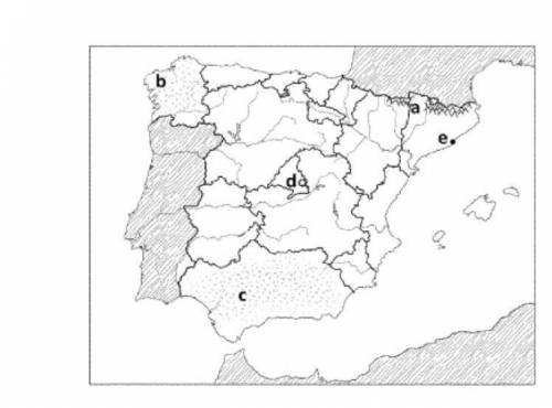 Using The Online Map Match Each Letter On The Map Of Spain With The   A3583 