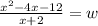 \frac{x^2-4x-12}{x+2}=w