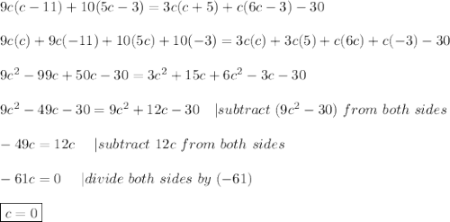 how-do-you-solve-9c-c-11-10-5c-3-3c-c-5-c-6c-3-30-if-we-are