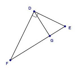In δdef shown below, segment dg is an altitude:  triangle def with segment dg drawn from vertex d an