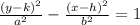 \frac{(y-k)^2}{a^2} -  \frac{(x-h)^2}{b^2} = 1