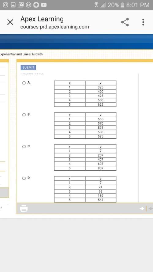 Will give brainest 50 points these table of values represent continuous functions. for which functio