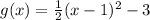 g(x)=\frac{1}{2}(x-1)^2-3