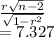 \frac{r\sqrt{n-2} }{\sqrt{1-r^2} } \\=7.327