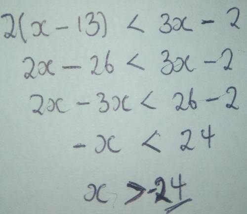 Translate the following sentence into an equation. the sum of twice a number x and 13 is two less th