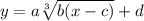 y = a\sqrt[3]{b(x - c)} + d