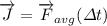 \overrightarrow{J}=\overrightarrow{F}_{avg}(\varDelta t)