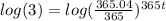 log(3)=log(\frac{365.04}{365})^{365t}