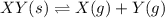 XY(s)\rightleftharpoons X(g)+Y(g)