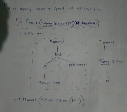 1) Write expressions of relational algebra for the following queries draw the query trees for each a