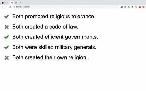 How were Akbar and Suleyman alike? Check all that apply. edge2020  Both promoted religious tolerance