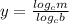 y=\frac{log_{c}m}{log_{c}b}