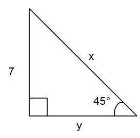 Find the lengths of the missing sides in the triangle. Write your answers as integers or as decimals