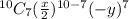 ^{10}C_7 (\frac{x}{2})^{10-7} (-y)^{7}