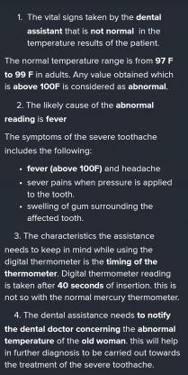 The probable cause of the abnormal reading is the severe toothache, a really bad tooth ache can caus