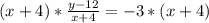 (x + 4) * \frac{y-12}{x+4} = -3 * (x + 4)