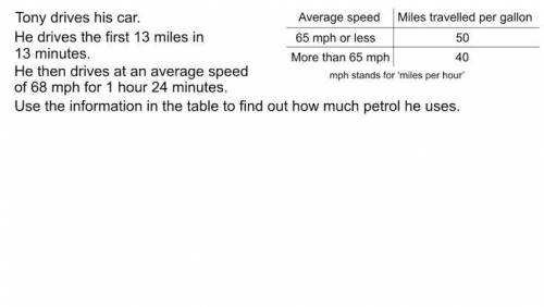 Tony drives his car . He drives the first 13 miles in 13 minutes. He then drives at an average speed