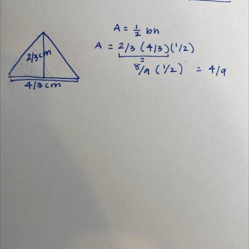 What is the area, in square centimeters, of the shape below? Express your answer as a fraction in si