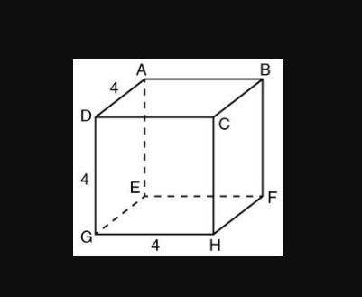 What is the shape of the cross-section formed when a plane containing line AC and line EH intersects