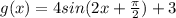 g(x)=4sin(2x+\frac{\pi}{2})+3
