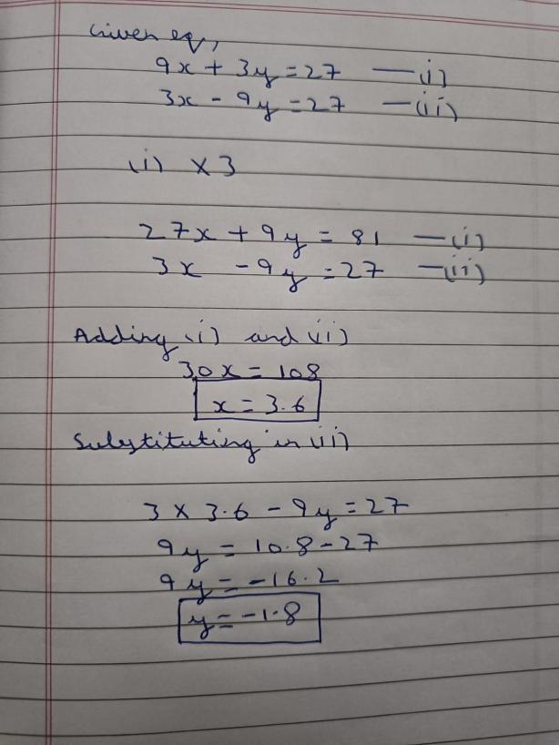The solution of the given equation is given below