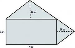 Answer: 59 in^2.Explanation:We know that, the area of the polygon is equal to the area of rectangle 