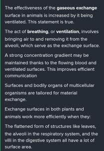 Answer: True Explaination:The process of breathing, or ventilation , brings air to, and removes
