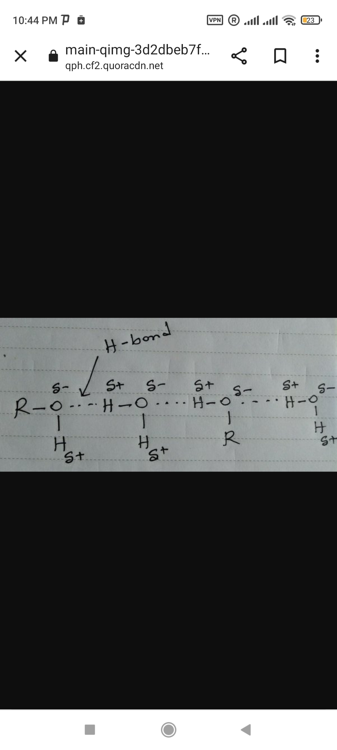 The general formula of alcohol is R-OH. In hydroxyl group of alcohol, the electronegativity values o